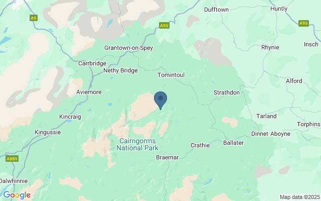 Kaart met locatie Cairngorms National Park